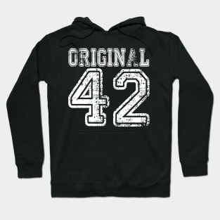 Original 42 1942 2042 T-shirt Birthday Gift Age Year Old Boy Girl Cute Funny Man Woman Jersey Style Hoodie